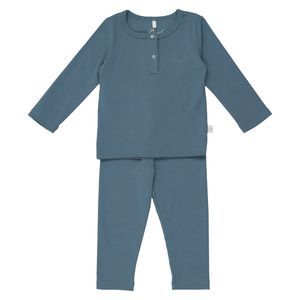 Pouf Baby's Henley Set In Blue